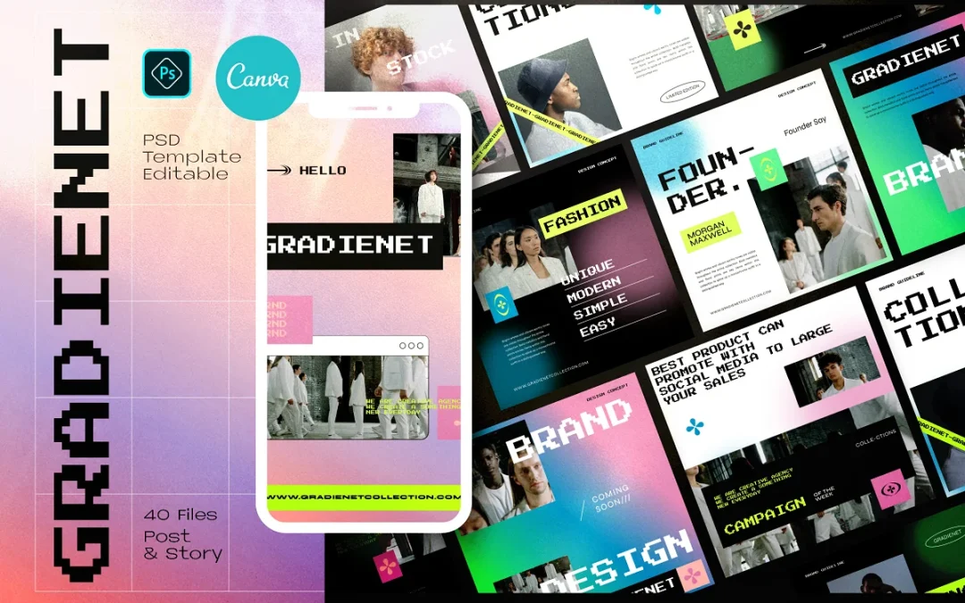 Gradienet Brand Template Canva + PS