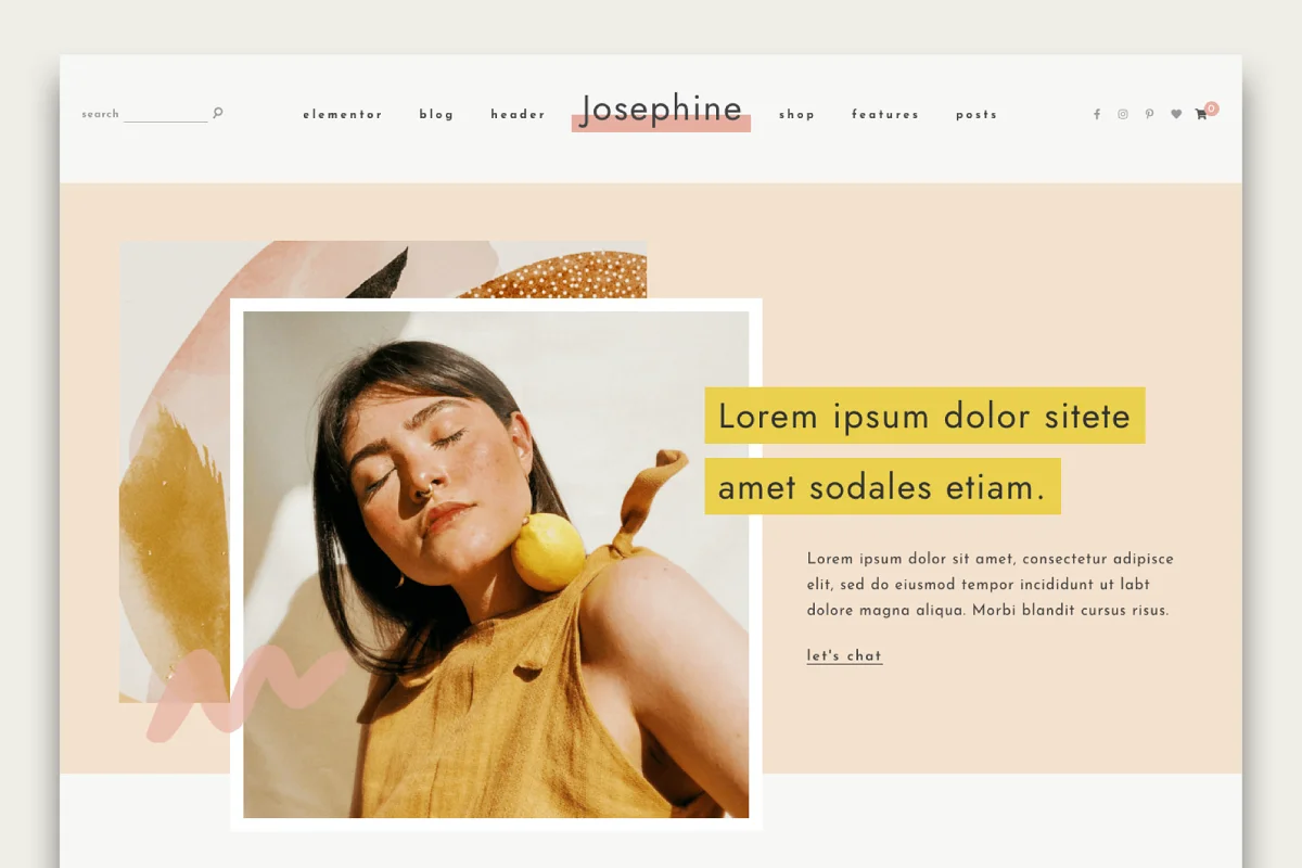 Josephine Feminine WordPress Theme