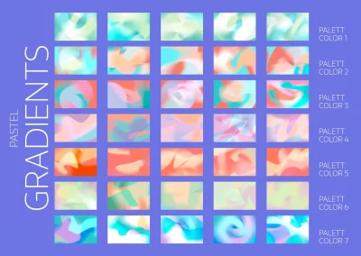 pastel color gradient collection 03