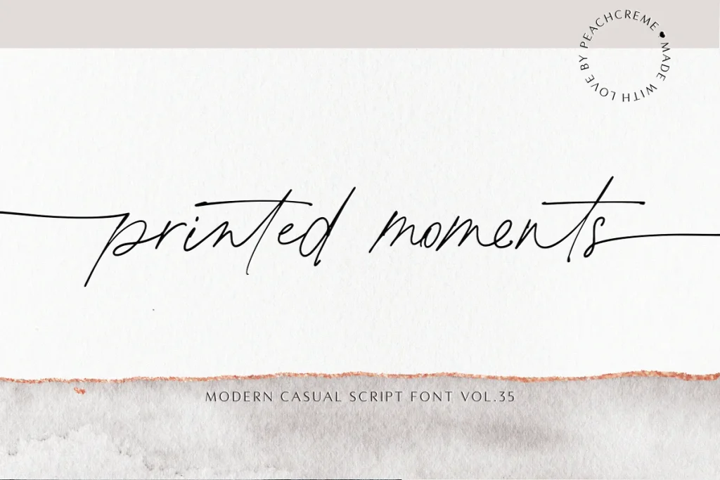 How to Create Stunning Script Font Paring 7 printed moments modern casual font